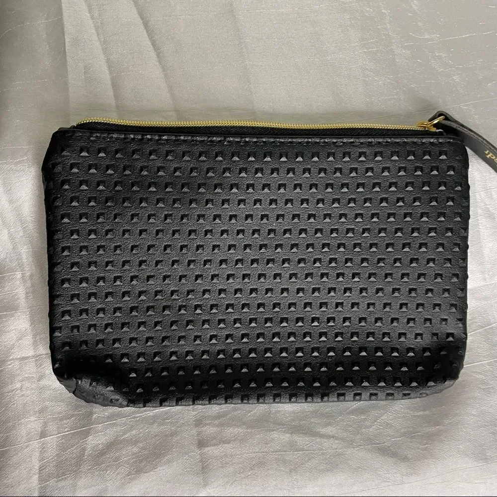 NWOT Ipsy 2 bags, Black Gold September 2016 Glamazon Bag & Black Studded Dead